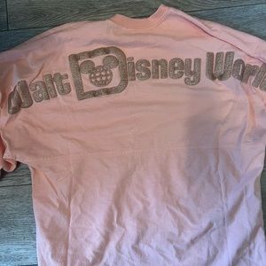 3D Spellout Walt Disney World Parks Rose Gold Spirit Jersey Adult small T Shirt